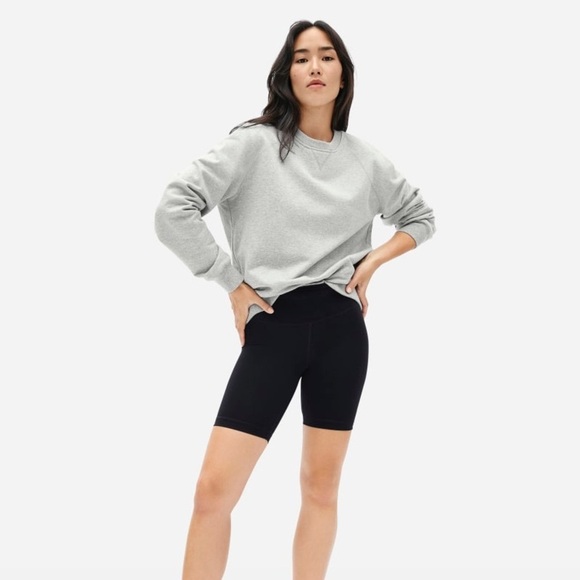 NWT Everlane The French Terry Crewneck Longsleeve Heather Grey XXS neutral - Picture 1 of 12